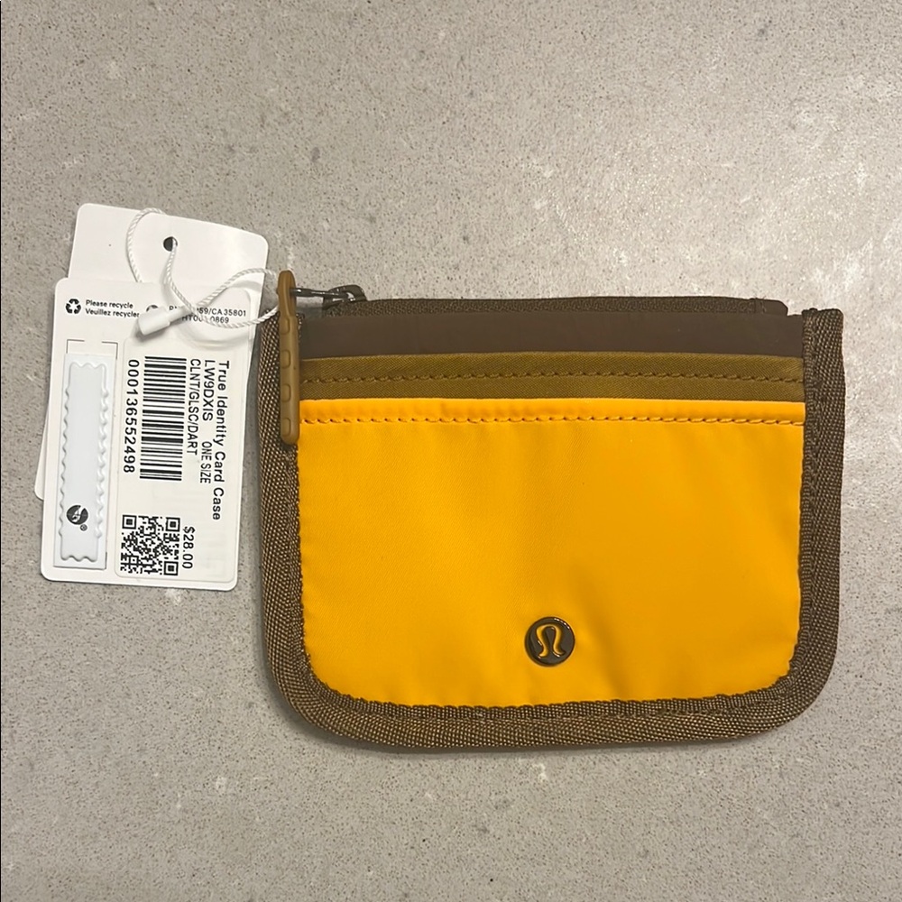 Lululemon Athletica Yellow and Brown Wallet